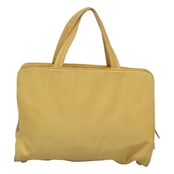 PRADA Hand Bag Nylon Yellow Silver Auth - Picture 3 of 16